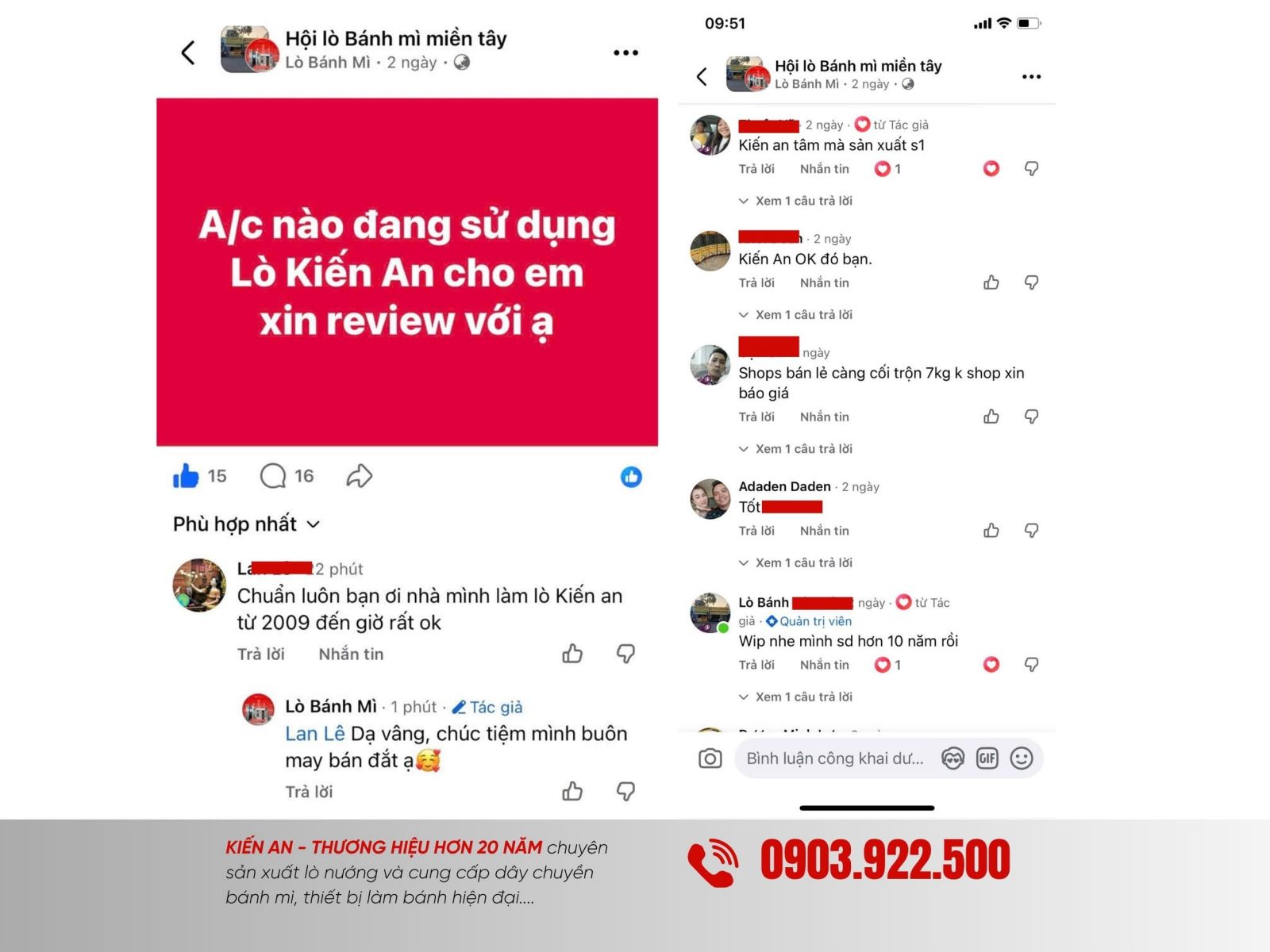 Review thực tế đến từ các khách hàng đã dùng lò nướng Kiến An